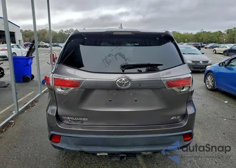 2015 Toyota Highlander Xle из США, поврежденный, VIN 5TDKKRFH9FS109874